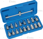 Oil Drain Plug Key Set 18-pcs 3/8