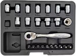 Socket set 1/4, 25-piece