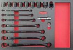 Magic socket wrench set 3/8