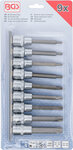 Bit Socket Set (1/2) Drive T-Star (for Torx) 9 pcs