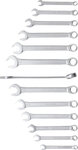 Combination Spanner Set Open End with Ratchet Function 8 - 21 mm 13 pcs.