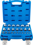 Socket Set, Hexagon 6.3 mm (1/4) / 12.5 mm (1/2) Drive Inch Sizes 24 pcs