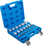 Socket Set, Hexagon 6.3 mm (1/4) / 12.5 mm (1/2) Drive Inch Sizes 24 pcs