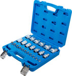 Socket Set, Hexagon 6.3 mm (1/4) / 12.5 mm (1/2) Drive Inch Sizes 24 pcs