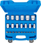 Socket Set, Hexagon 6.3 mm (1/4) / 12.5 mm (1/2) Drive Inch Sizes 24 pcs