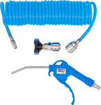 Air Blow Gun with Spiral Air Hose and T-Connector