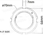 4-tooth wrench 72mm for scania gearbox and differential ring nut