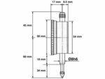 Analog dial diameter 58mm double display 0.001mm