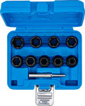 Twist Socket Set (Spiral Profile) / Screw Extractor (1/2) Drive 10 - 19mm 10 pcs