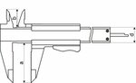 Slide gauge with autolock 300mm 1/28inch