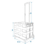 Transport trolley with folding crate 25kg