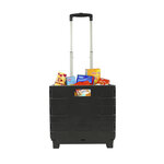 Folding trolley with foldable crate 25kg