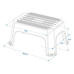 Step grey plastic 42.5 x 27.5 x 23 cm