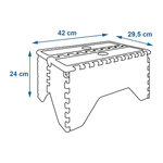 Step with non slip plastic