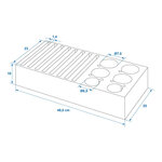 Crockery holder made of soft foam for plates and cups