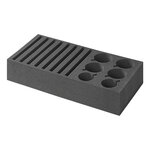Crockery holder made of soft foam for plates and cups