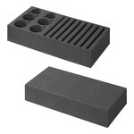Crockery holder made of soft foam for plates and cups