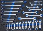 Double Open End Spanner, Double Ring Spanner, Ratchet Wrench adjustable 28 pcs