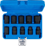 Impact Socket Set, Hexagon (1/2) Drive 3/8 - 15/16 Inch Sizes 10 pcs