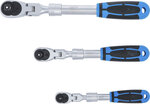 Reversible Ratchet Set extendable, bendable (1/4) - (3/8) - (1/2) 3 pcs