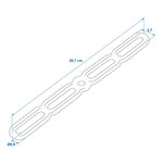 Tension rubber 5-hole 285 x 30 mm