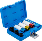 Protective Impact Socket and Twist Socket Set (Spiral Profile) / Screw Extractor (1/2) Drive 17 - 21 mm 7 pcs