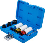 Protective Impact Socket and Twist Socket Set (Spiral Profile) / Screw Extractor (1/2) Drive 17 - 21 mm 7 pcs