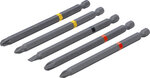 Bit-Set (1/4) Drive Cross Slot PH, Cross Slot PZ, Slot SL Length 110 mm 5 pcs