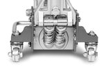 Hydraulic jack on wheels - alu/steel - 1.5 t
