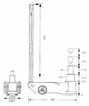 Hydropneumatic roller jack with capacity 50 tons