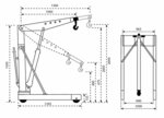 Workshop crane for 1 ton euro pallets