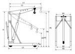 Workshop crane for 1 ton euro pallets