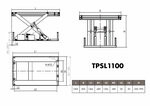 Electro-hydraulic scissor lift table 990 mm 1000kg 230V