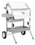 Masking paper trolley for 2 rolls
