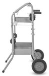 Masking paper trolley for 2 rolls