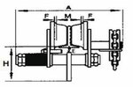 2 ton trolley with chain drive for hoists