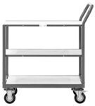 Flatbed trolley 3 shelves 250kg