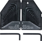 30-piece Internal Hexagon Key Set, Inch and Metric Sizes, in Case
