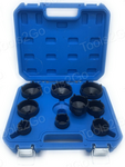 Groove Nut Socket Set outside taps KM4 - KM12 9 pcs