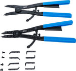 Circlip Pliers Set for utility vehicles exchangeable tips 400 mm