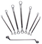 Double Ring Spanner Set | offset | 6x7 - 20x22 mm | 8 pcs.