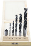 Wood Crown and Milling Drill Set 4 - 12 mm 6 pcs