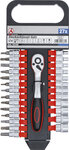 Socket Set 6.3 mm (1/4) Drive 4-13 mm 27 pcs