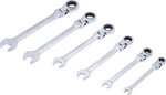 Ratchet Combination Wrench Set flexible Heads 8-19 mm 6 pcs