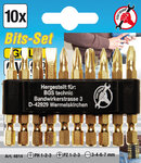 Bit Set gold 6.3 mm (1/4) Drive 10 pcs