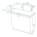 Waste bin XS with lid for caravan/motorhome