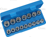 Socket Set 16-pcs 1/2 varioplus 8-24 mm