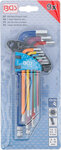 L-Type Wrench Set Multicolour internal Hexagon, internal Hexagon with Ball Head 1.5 - 10 mm 9 pcs