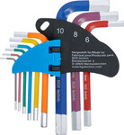 L-Type Wrench Set Multicolour short internal Hexagon 1.5 - 10 mm 9 pcs