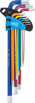 L-Type Wrench Set Multicolour extra long internal Hexagon 1.5 - 10 mm 9 pcs